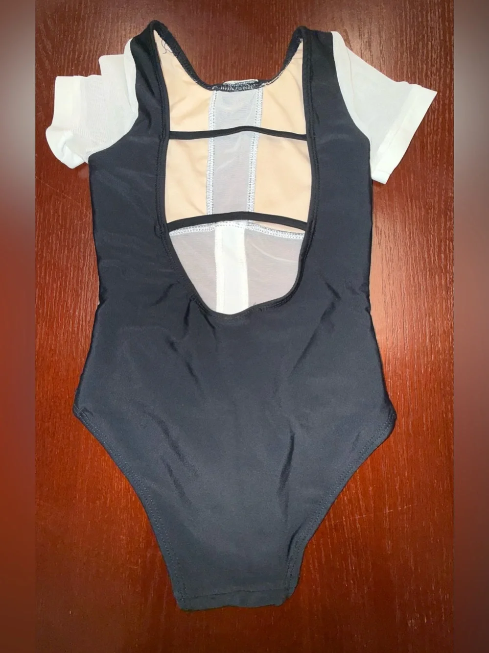 Kandi Kouture Black & White Dance Leotard Size Child Medium (5/6)